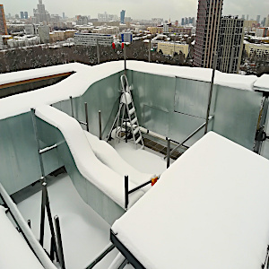 Изоляция воздуховодов на кровле здания