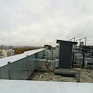 Окожушивание воздуховодов на кровле ЖК Интонация