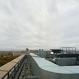 Окожушушивание на кровле ЖК Интонация